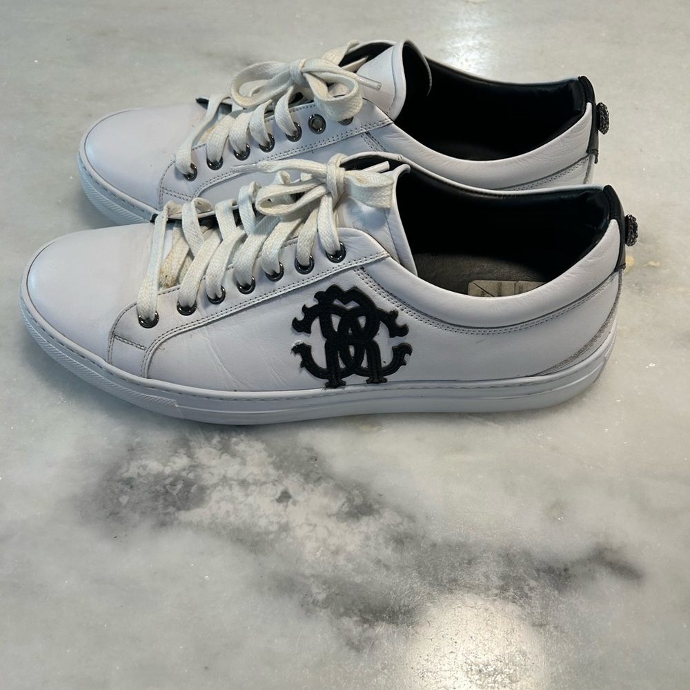 Roberto Cavalli Monogram Leather Sneakers 💙 size 10.5
